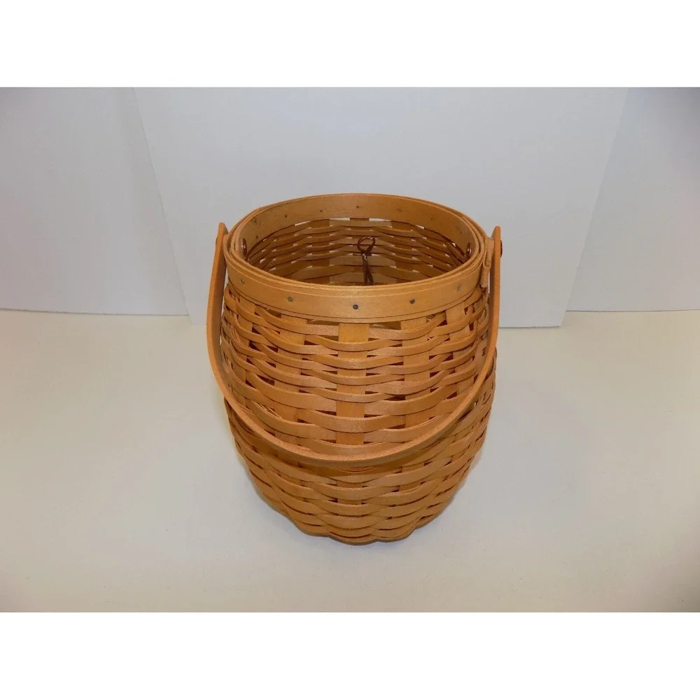 October Fields Basket w/ Protector, Liner & Charm Longaberger